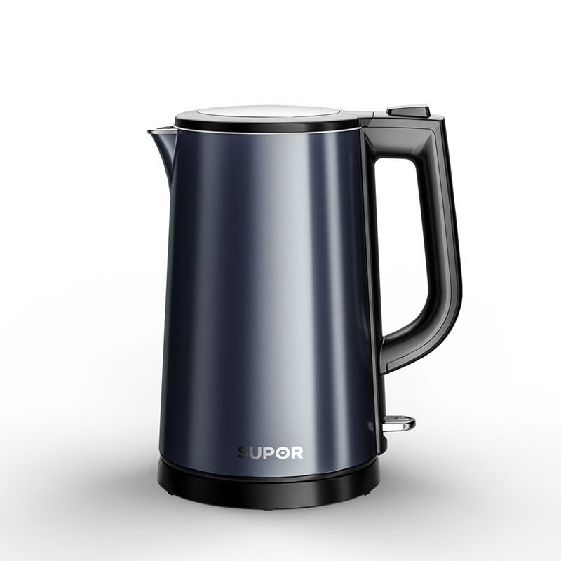 苏泊尔supor电热壶烧水壶sw17s36a炫酷彩钢防烫保温全钢无缝内胆电