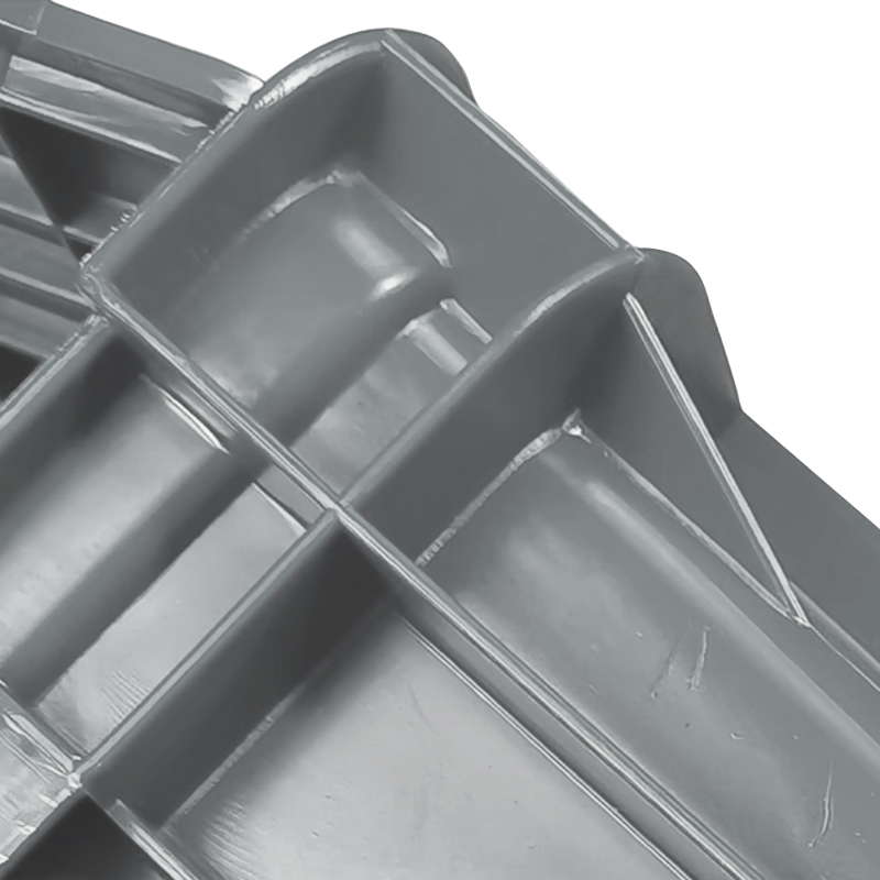 臻远ZY-SNXD-138斜插翻盖物流箱收纳周转箱带盖子 4号箱灰色高清大图