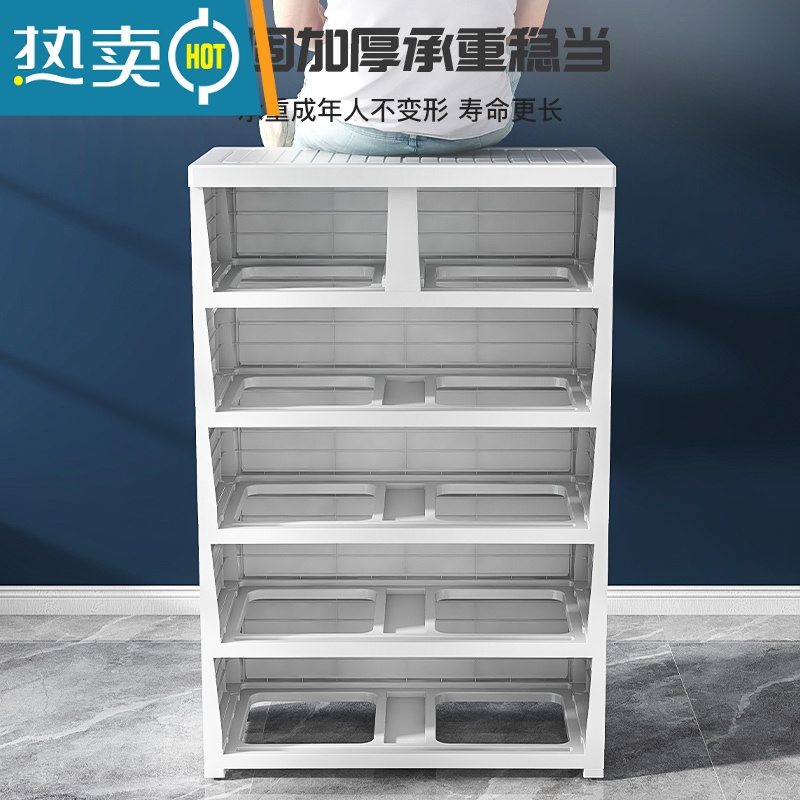敬平特大号加厚抽屉式收纳柜家用塑料多层储物柜子宝宝儿童衣柜整理箱高清大图