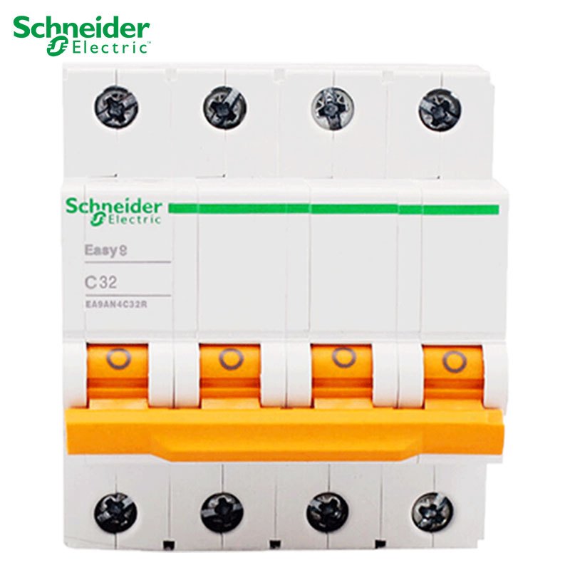施耐德电气空气开关断路器e9系列家用空开电闸总闸4p四相电380v
