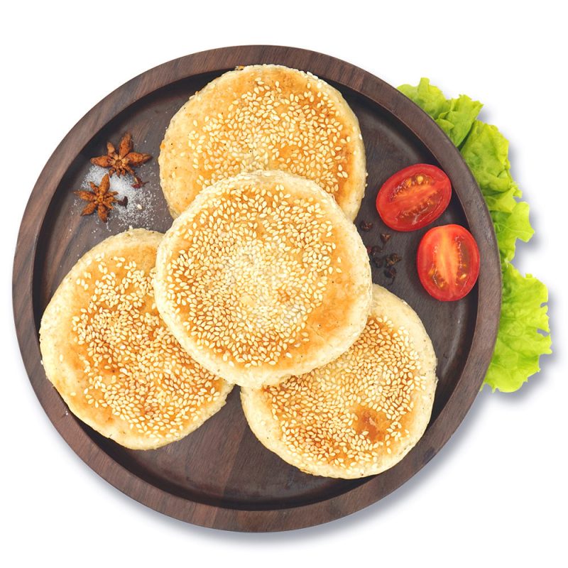 福成美食家 盐酥烧饼 清真280g(4片装 早餐手抓饼 烧烤火锅 培根香肠伴侣)