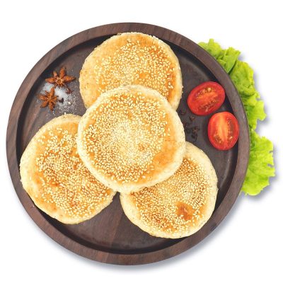 福成美食家 盐酥烧饼 清真280g(4片装 早餐手抓饼 烧烤火锅 培根香肠伴侣)