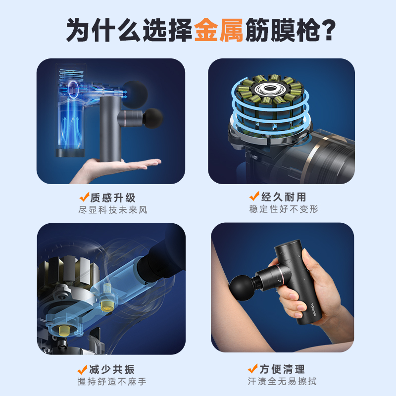 云康宝智能金属筋膜枪CM20C灰色高清大图