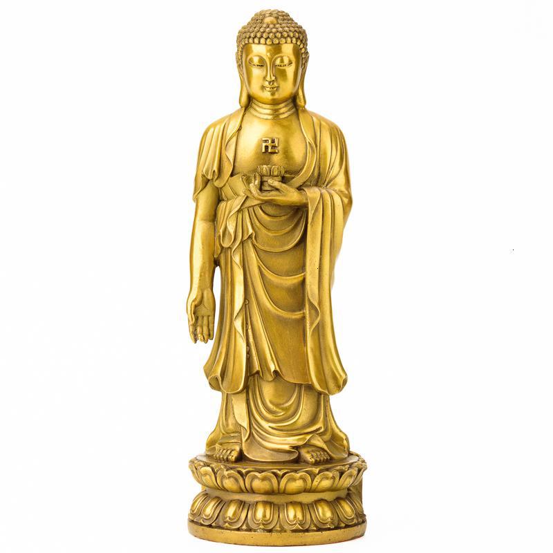 家柏饰(CORATED)阿弥陀佛像站像 铜无阿弥陀佛佛像摆件属猪属狗高清大图