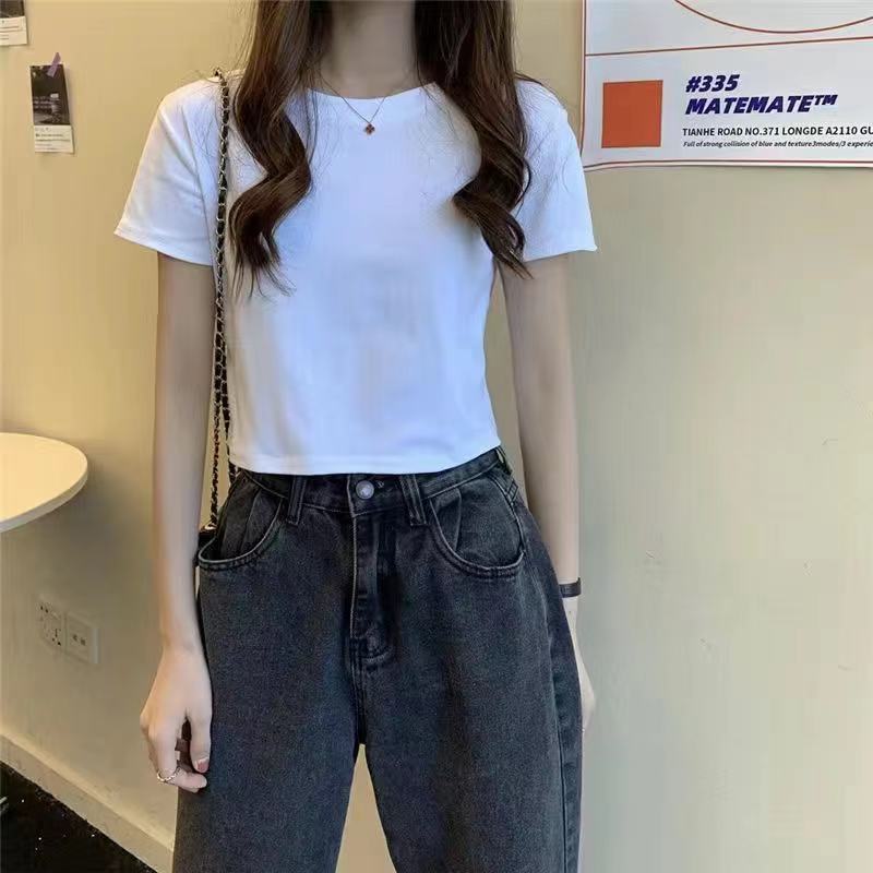 夏季新款字母短袖t恤女学生韩版宽松体恤衫ins原宿风半袖上衣服潮 白色短袖 M 建议100斤内