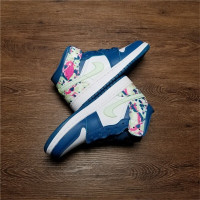 耐克Air Jordan 1 MID AJ1乔1紫色小禁穿樱花粉小黑金脚趾中帮男女情侣篮球鞋