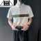 希杰狮王夏季冰丝短袖POLO衫男潮牌痞帅翻领T恤2023新款男士休闲半袖体恤