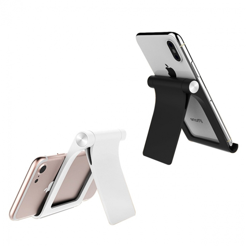 火豹手机桌面支架懒人看电视折叠便携式简易迷你板电脑通用夹白色手机