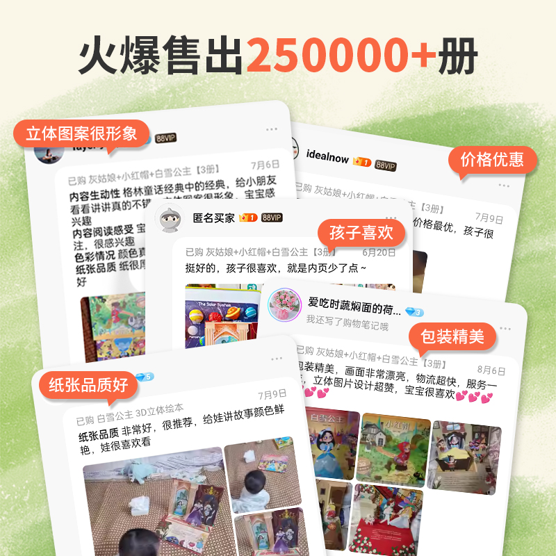 安徒生童话立体剧场[无礼盒8册] [正版]格林童话立体剧场书礼盒装 幼儿园绘本阅读经典童话故事书儿童绘本3-4-6-8岁高清大图