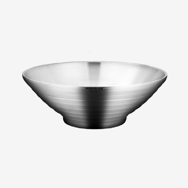 金钥匙 304不锈钢金笠拉面碗 日式家用防烫汤碗吃面 直径24cm