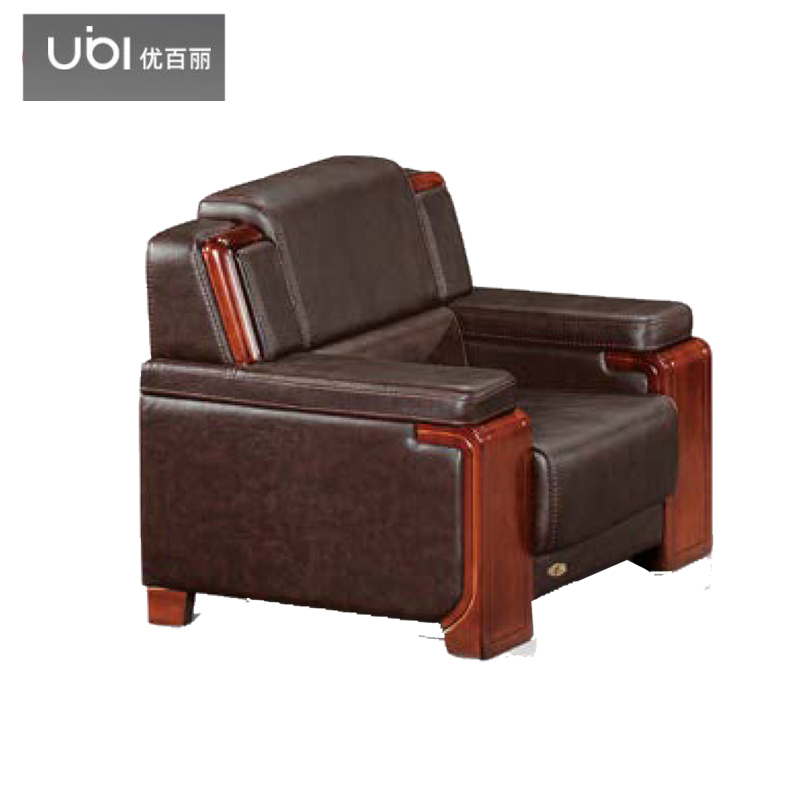 优百丽 F-6800 办公室沙发 办公家具 会客接待 现代简约家具 颜色尺寸可定制 单人位（牛皮）