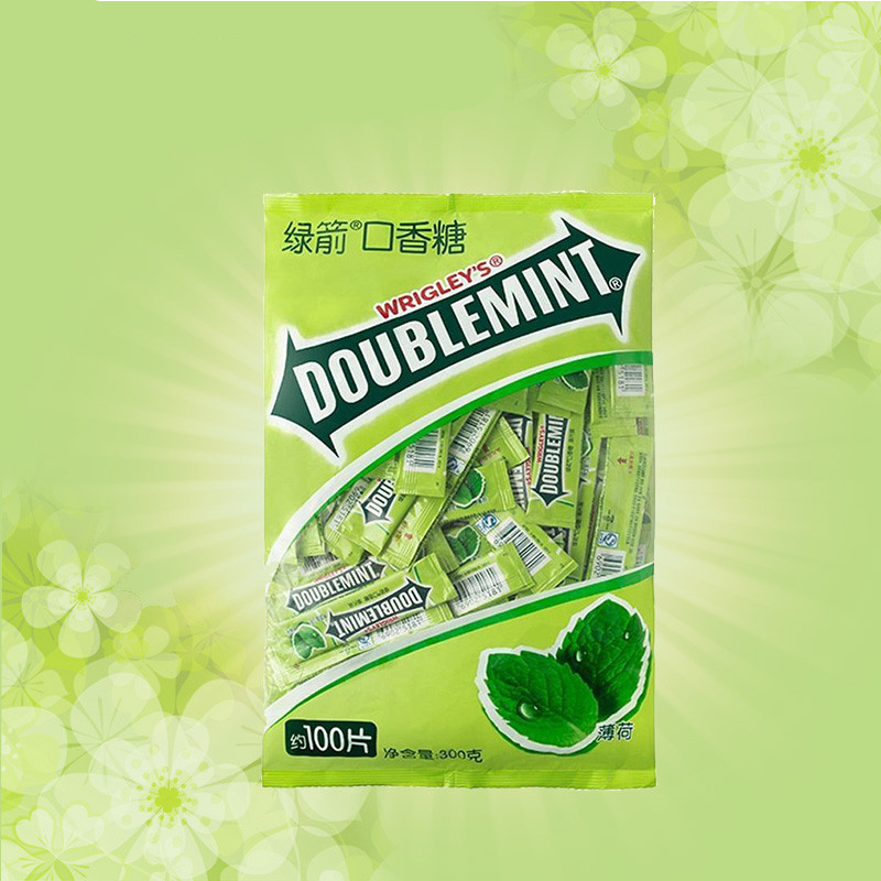 绿箭(DOUBLEMINT) 口香糖原味薄荷 300g