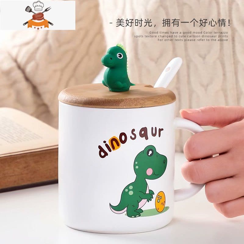 陶瓷马克杯带盖创意可爱家用早餐牛奶杯子喝水杯家咖啡杯男女茶杯 敬平图片