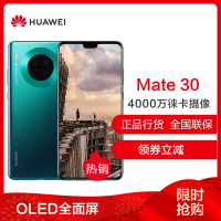 华为 (HUAWEI ) Mate 30全网通版 6G+128GB翡冷翠 麒麟990旗舰芯片4000万超感光徕卡影像双超级快充屏内指纹 移动联通电信4G全网通手机