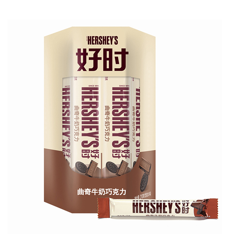 好时 曲奇牛奶巧克力排块家庭装 210g