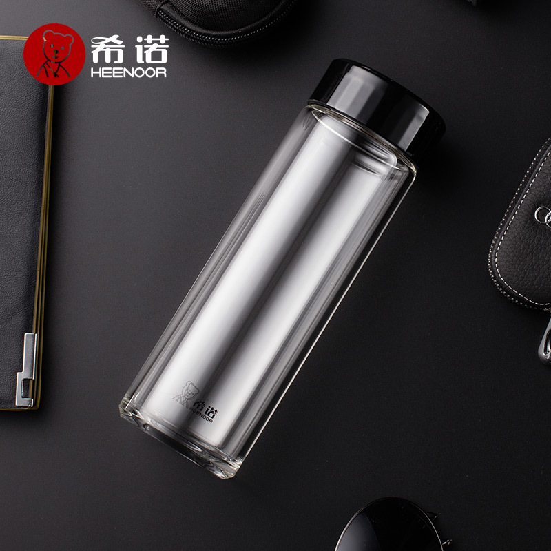 希诺单层玻璃杯耐热加厚水杯子透明水晶玻璃杯