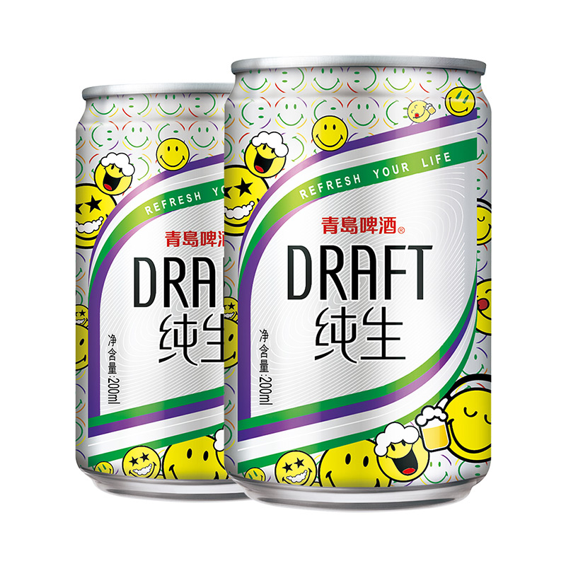 青岛啤酒(TSINGTAO)纯生200ml*24听官方自营高清大图
