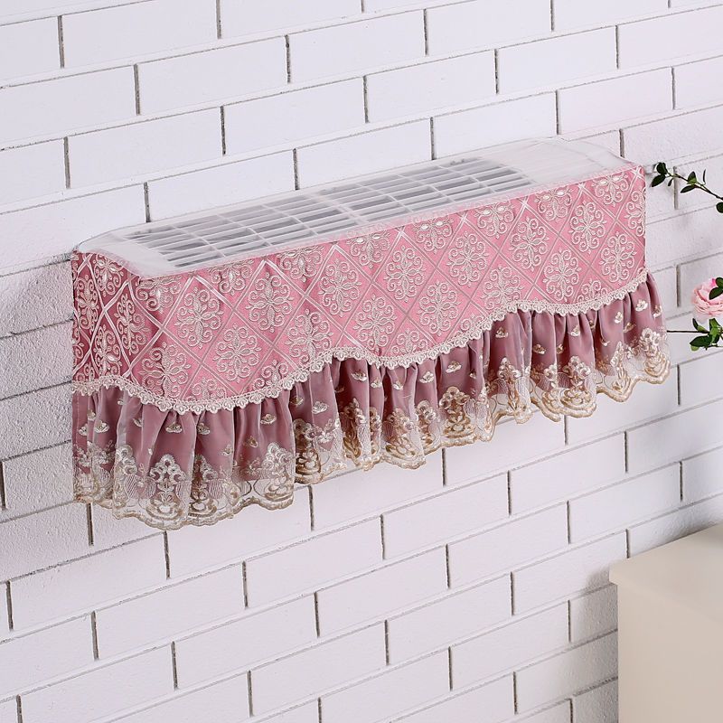 空调罩防尘罩卧室挂机罩四季挂式空调防尘套格子红15匹