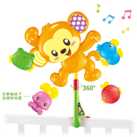 澳贝欢乐小猴床铃新生婴儿旋转床头0-6月正品463225
