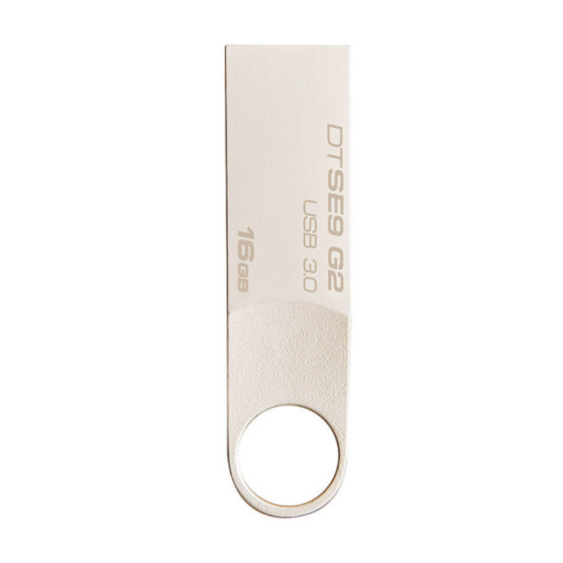 金士顿(Kingston)16GB U盘 USB3.0 DTSE9G2 金属U盘 银色亮薄 读速100MB/s