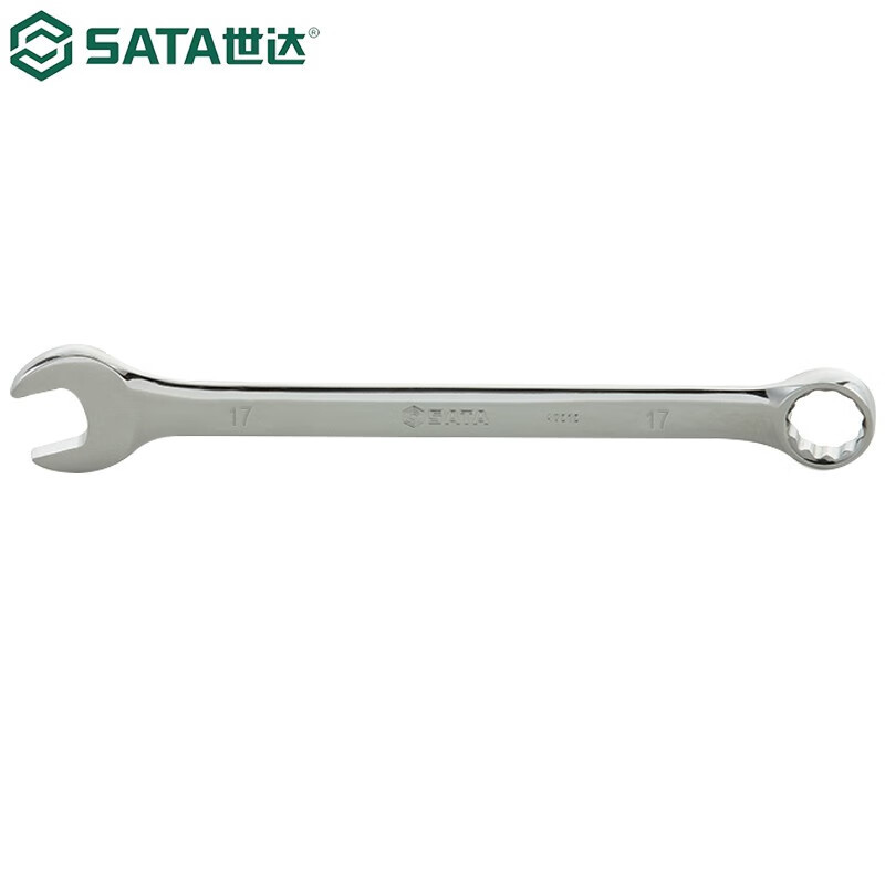 世达(SATA)全抛光两用扳手17mm/1把 40212高清大图