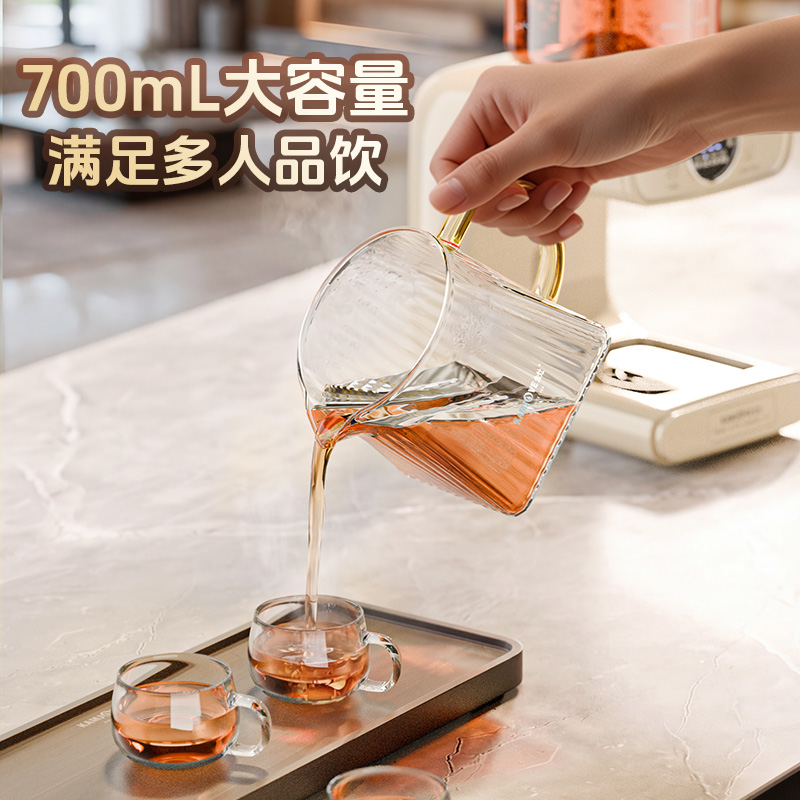 金灶A-199公道杯茶漏一体茶具耐高温玻璃分茶器A-198原装玻璃杯子高清大图
