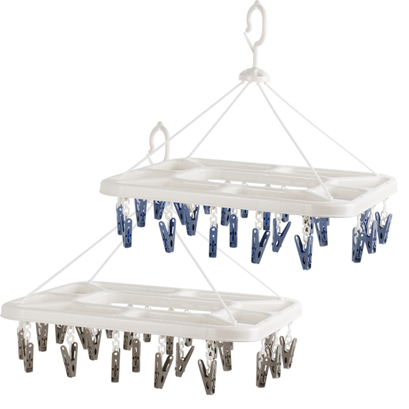 茶花衣架韧性材质经久耐用大号方形晒架0709(颜色随机)