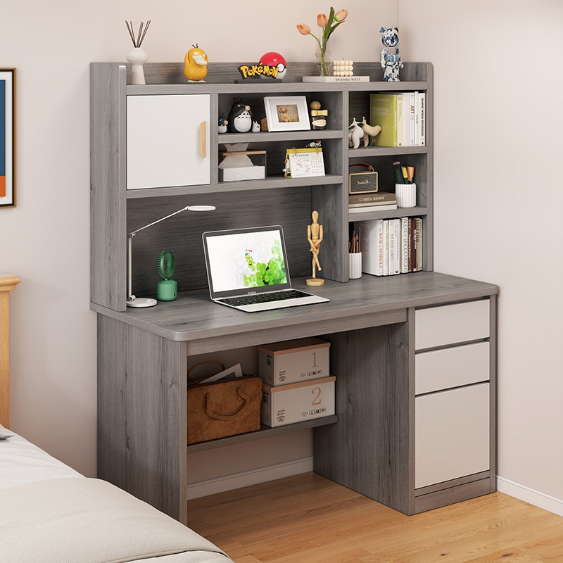 书桌医匠学生家用书架书柜一体电脑桌初中生学习写字桌卧室写作业桌子