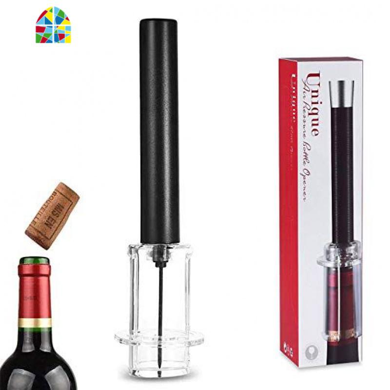 红酒开瓶器红酒创意带割纸刀酒具针式启瓶器送割刀 FENGHOU 黑色塑料气压+割刀