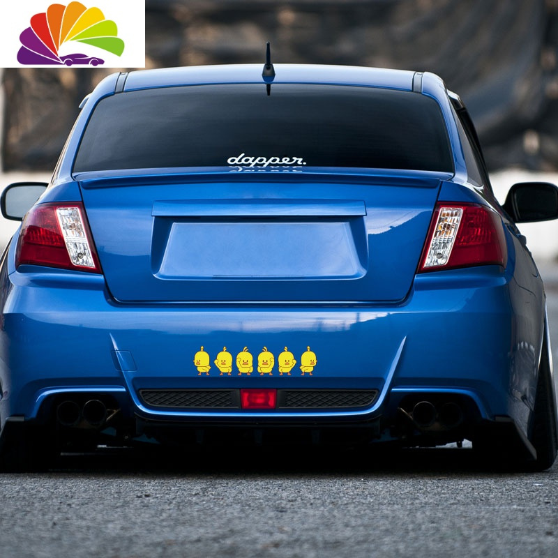 舒适主义抖音车贴同款小鸭表情创意贴纸汽车个性可爱小鸭车身贴划痕贴