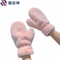 耀豪坤纯色加绒加厚保暖防寒防风手套 WEQ9/双