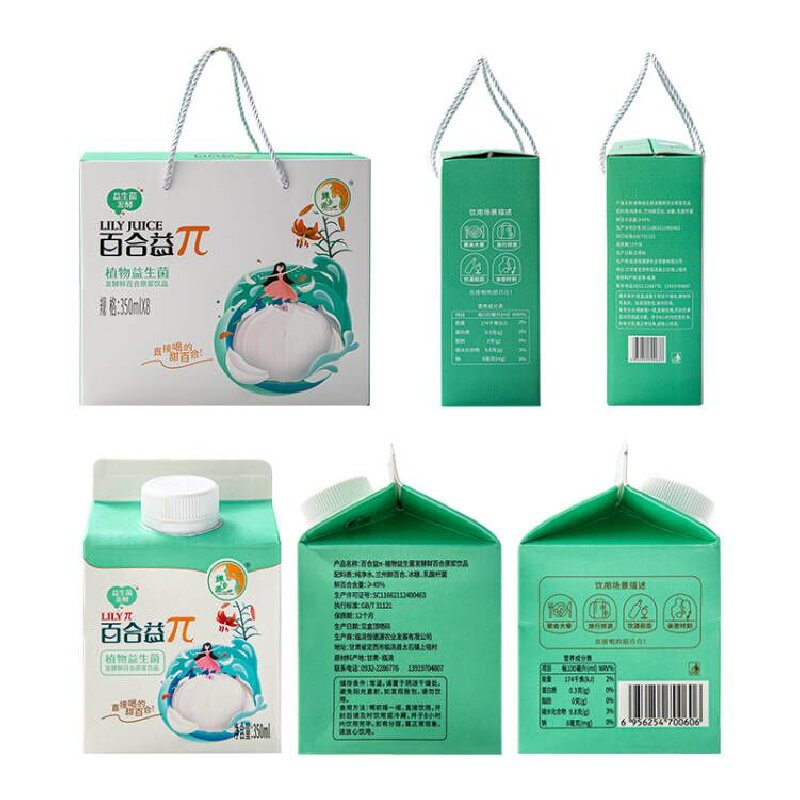 西北特产甘肃百合益π350ml*8盒/箱鲜百合果蔬植物饮品高清大图