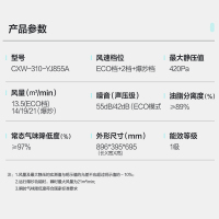 万和(Vanward) 侧潜双吸油烟机 潜吸式抽油烟机 22m³爆炒吸力 挥手智控自清洗 CXW-310-YJ855A