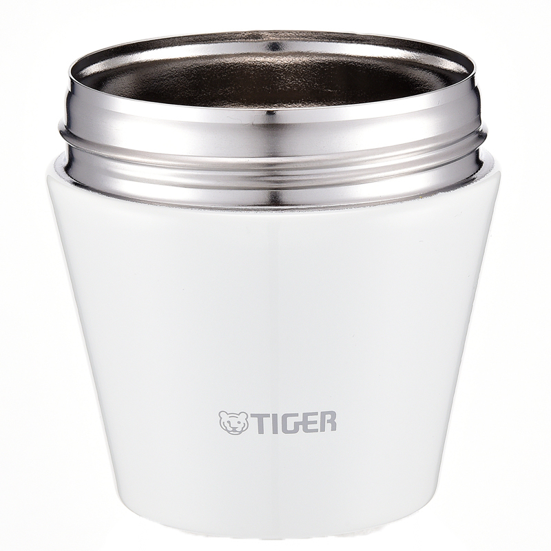 tiger虎牌 304不锈钢保温杯男女款便携保温杯保冷杯便携式杯子 焖烧杯 奶油白MCC-T25C-WI 250ml