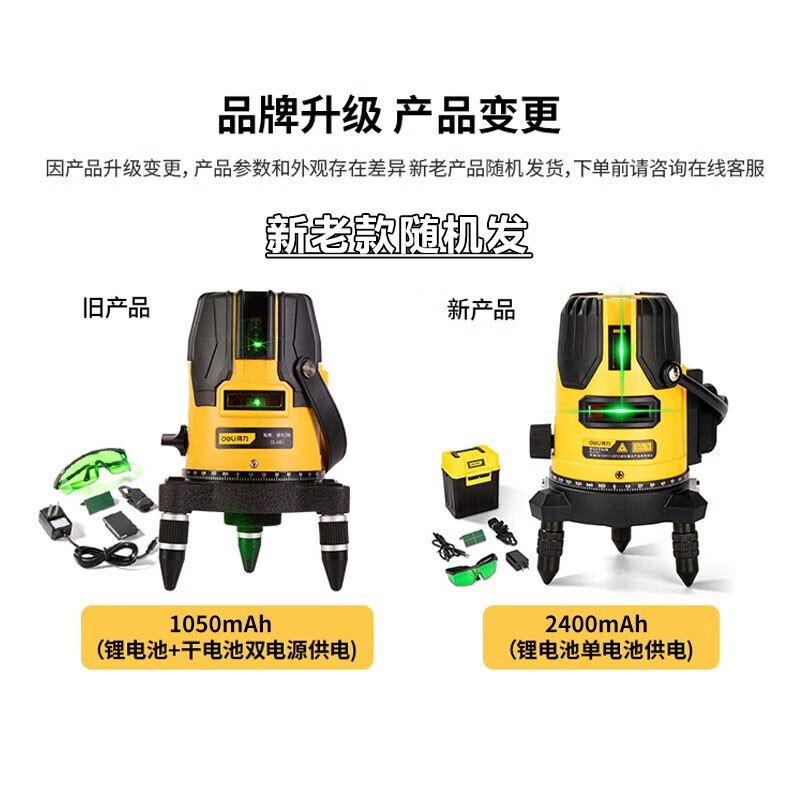 得力(deli)水平仪投线仪标线仪激光水平仪2线3线5线高精度红外线绿光室内外 [双电池]5线水平仪DL4163高清大图