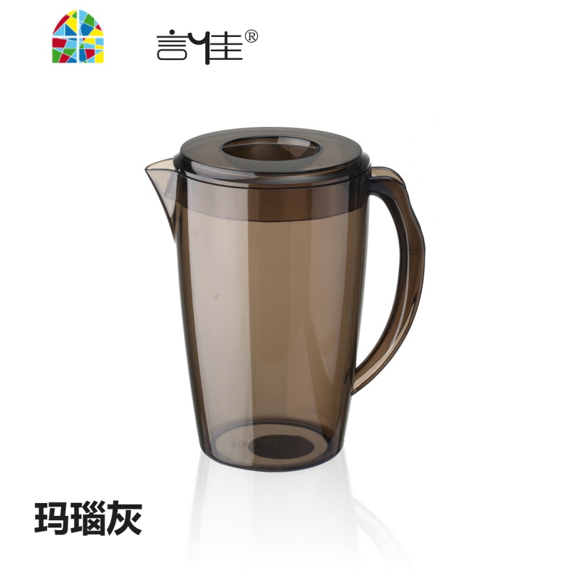 韩式 厨房冷水壶 塑料凉水壶 冰水杯1.8L大容量 札壶 FENGHOU 玛瑙灰高清大图