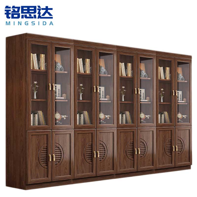 铭思达实木书柜八门台