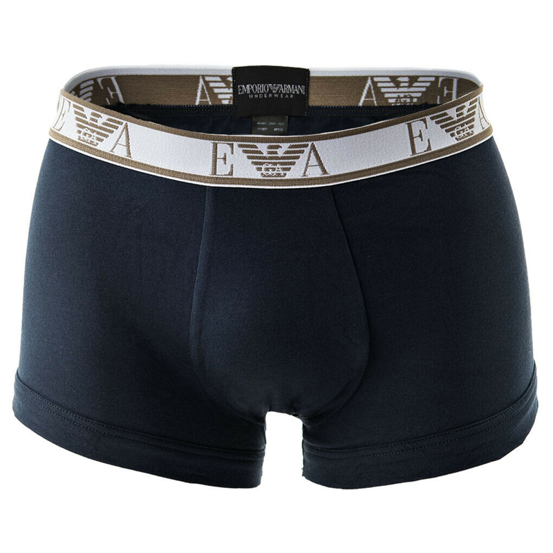 [直营]emporio armani阿玛尼boxer trunk男士腰部logo棉质平角内裤三