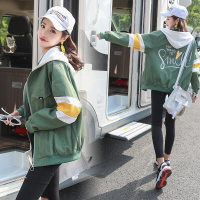 迪鲁奥（DILUAO)外套女春秋装2019新款初中高中学生韩版初秋上衣服宽松百搭棒球服_946 2810军绿色春秋款有内衬- XXL