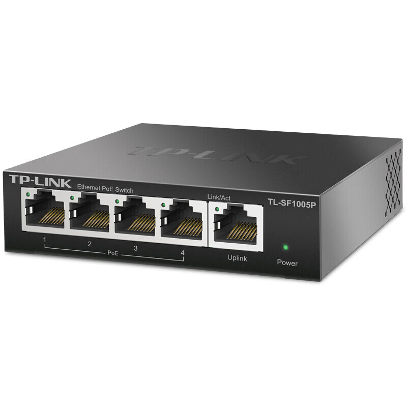 TP-LINK SF1005P 5口百兆4口POE非网管PoE 交换机