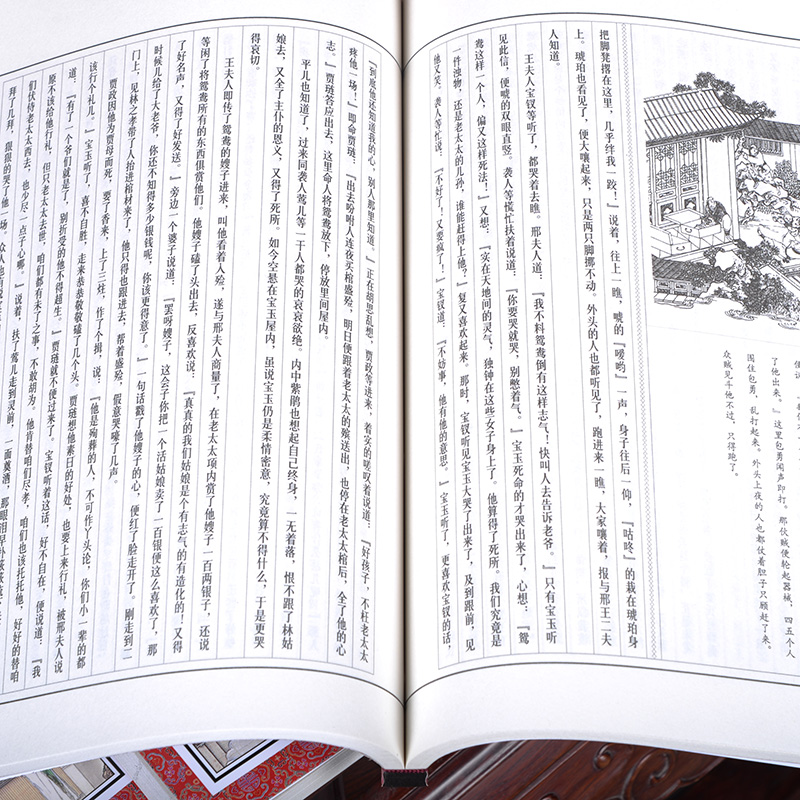 [醉染正版]红楼梦(插图 线装本竖排全1函6册)中国古典小说四大名著红楼梦原著全本古典文学世界名著高清大图