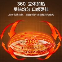美的快捷家用微波炉家用小型迷你360°转盘加热 旋钮操控易洁内胆时间调节20升 PM2000
