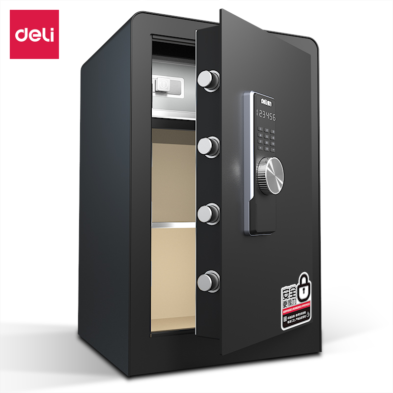 得力(deli)保险柜 高60CM 办公家用保险柜 黑 3644S