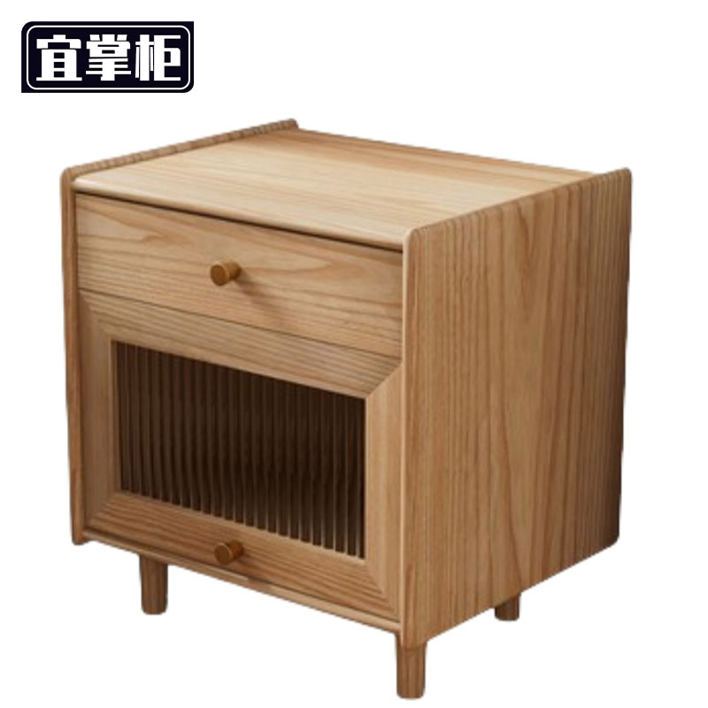 宜掌柜木制床头柜高清大图