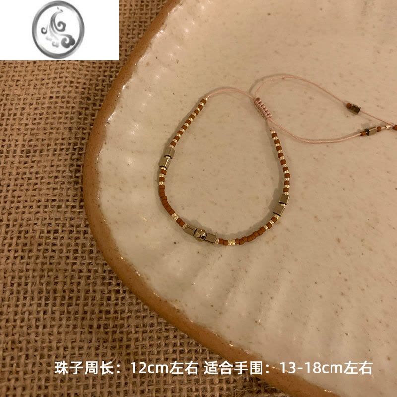 JiMi叠戴串珠手链女夏简约ins小众设计可爱手饰品高级感冷淡风手串潮图片