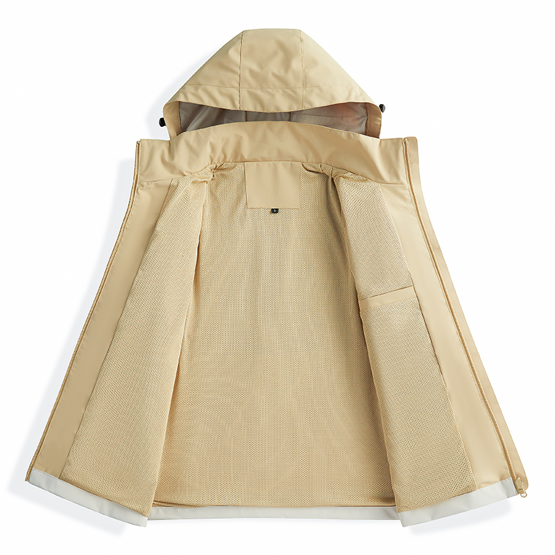 渔人船长时尚春季山系户外风衣情侣款运动外套防风透气单层薄款夹克冲锋衣高清大图