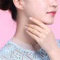 DTOTO 日韩简约爱心耳钉甜美少女风纯银耳环女
