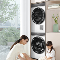 小天鹅（LittleSwan水魔方洗烘套装 10KG滚筒 洗衣机 TG100VC806W+806
