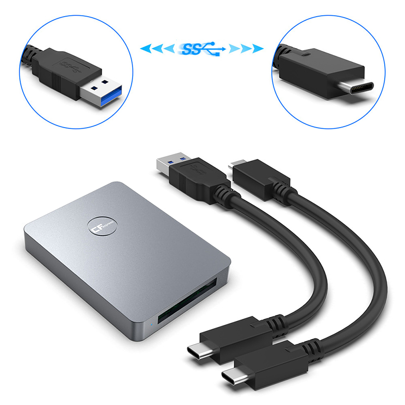 久宇 CFexpress TypeA B高速读卡器USB3.1读取XQD内存卡索尼A7S3/Z6/7佳能R5手机电脑通用