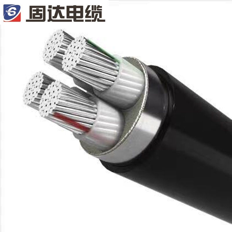 固达电缆 低压铝芯电缆 YJLV22-4*10 米